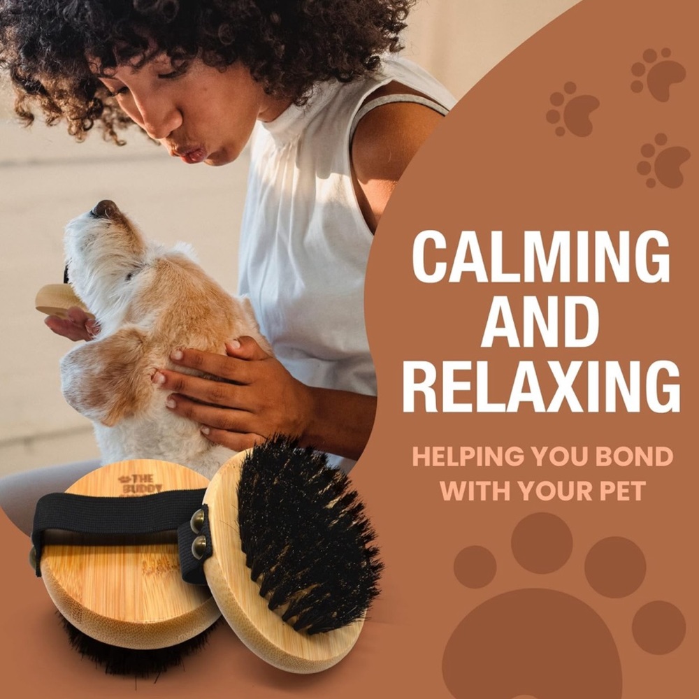 Bamboo Massage Handheld w/ Soft Boar Bristles -Elastic Band- gift with purchase